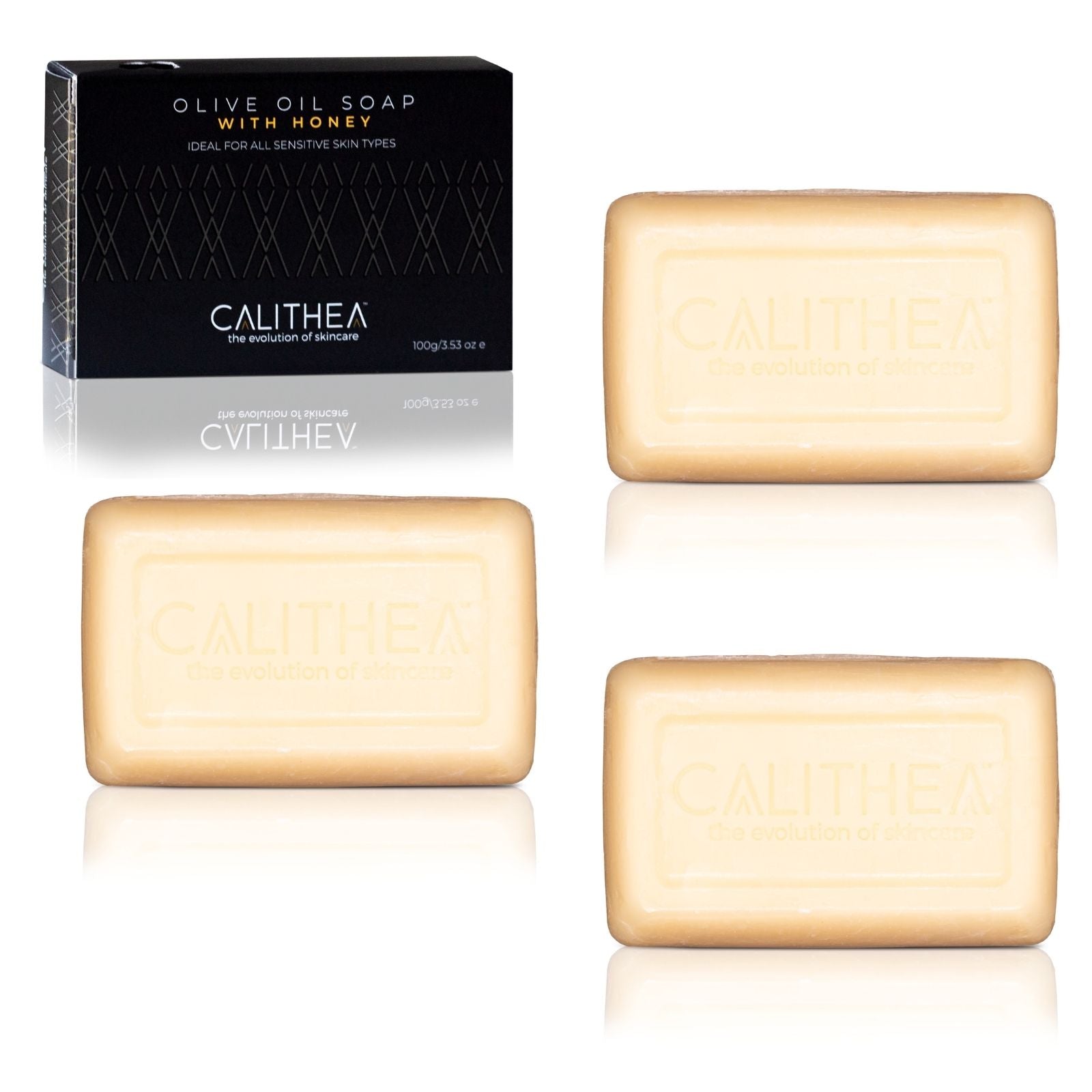 All Natural Olive Oil Soap with Honey | 3-Pack