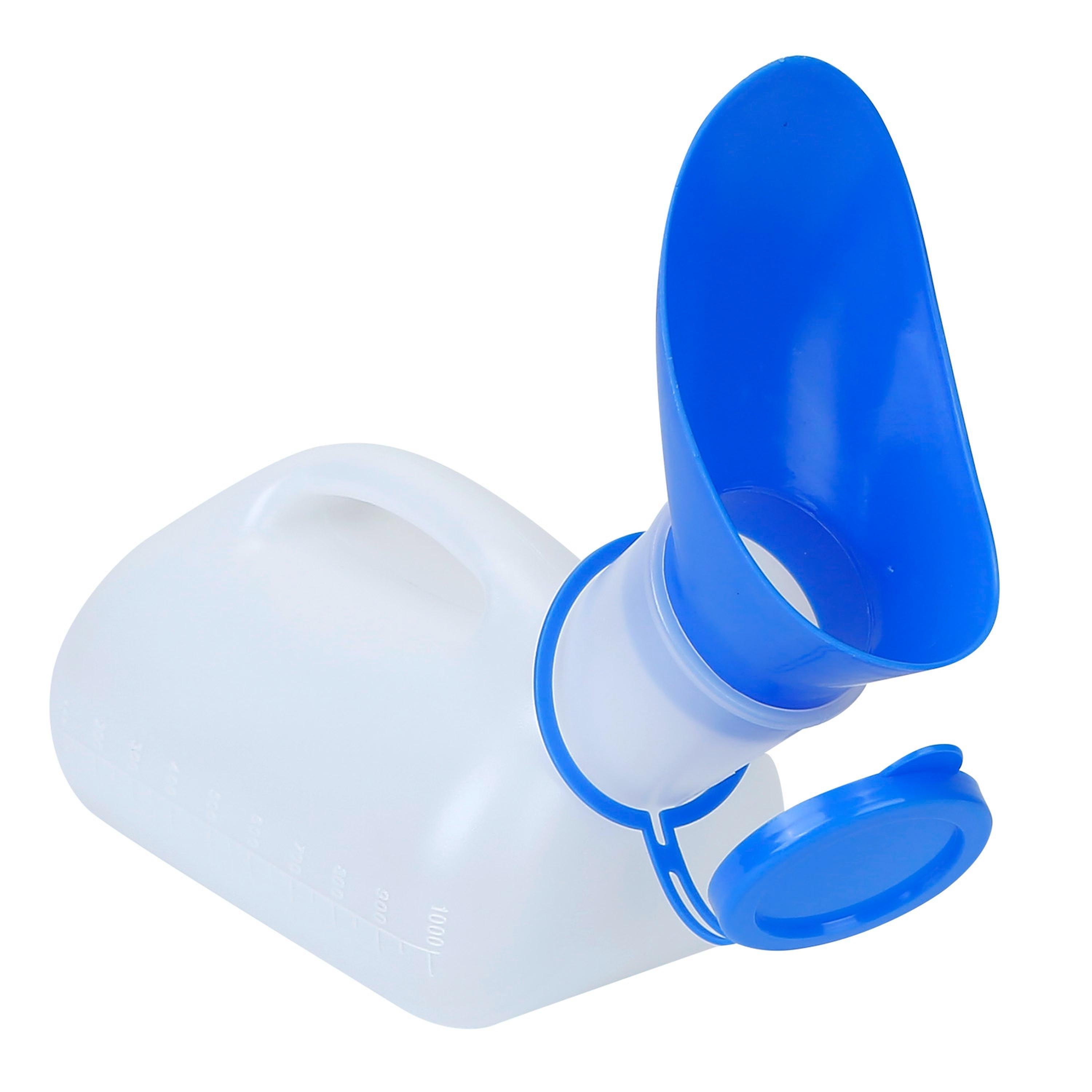 Unisex Potty Urinal Bottle 1000ML/33.8OZ Adult Emergency Urinal Device Portable Male Female Toilet w/ Lid Funnel For Car Camping Travel Hospital Outdo