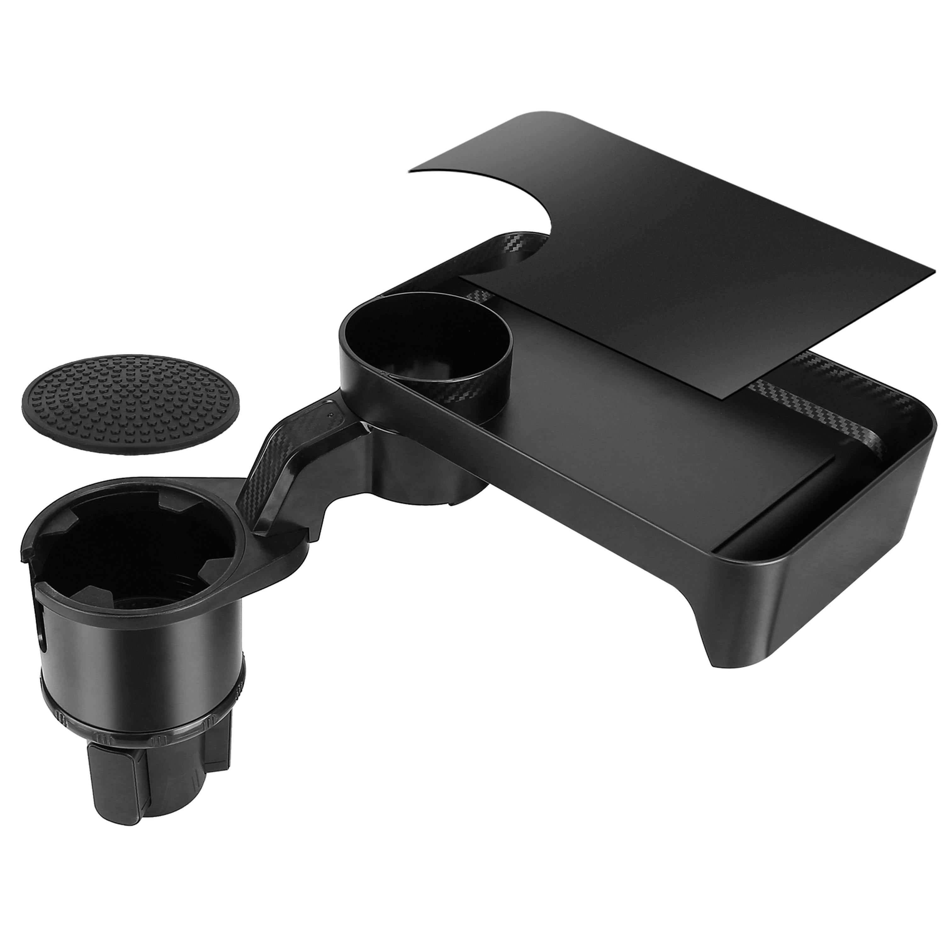 Car Cup Holder Tray 360° Rotating Car Bottle Holder Expander Adapter Multifunctional Water Cup Mount Stand with Detachable Tray
