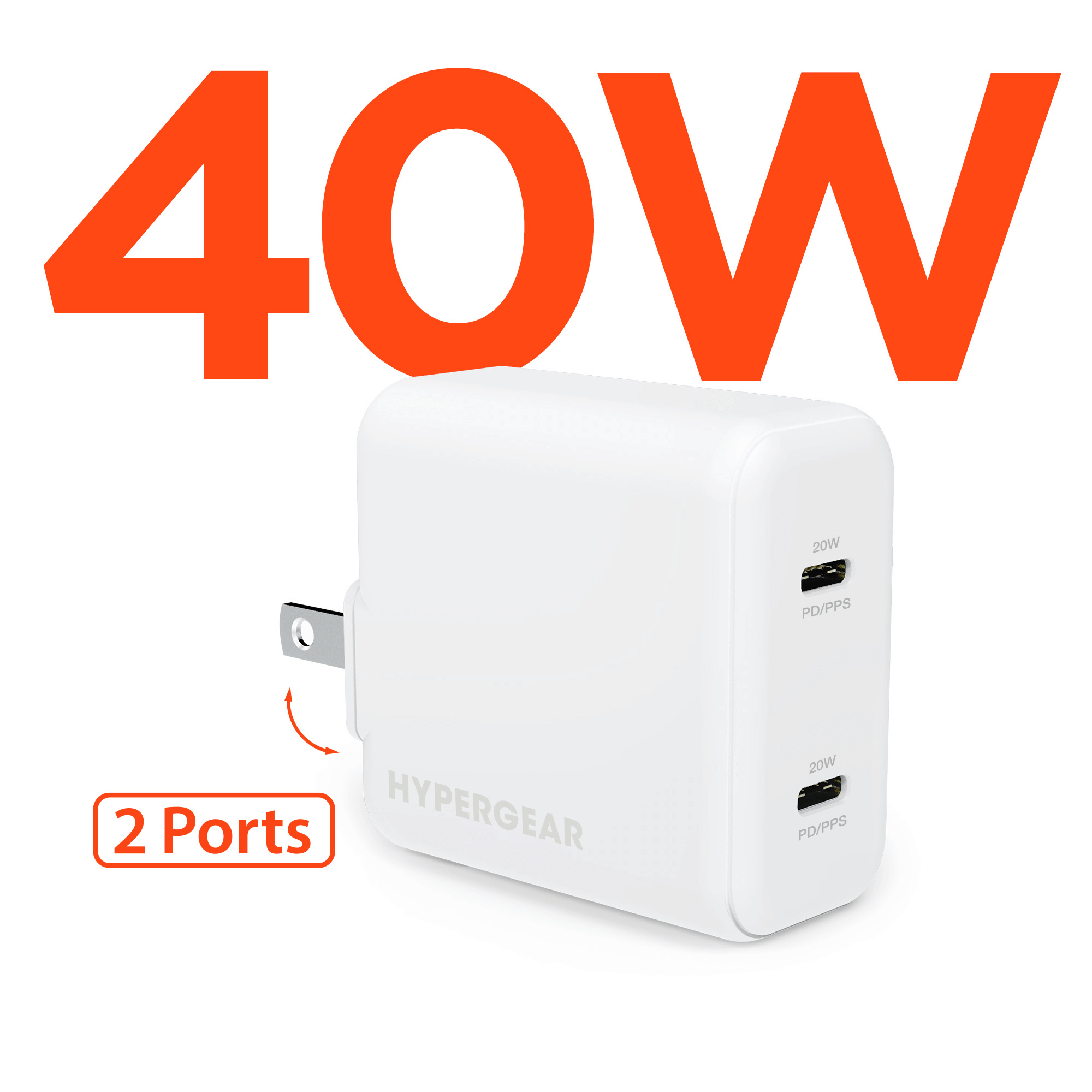 PD40W Dual USB-C Wall Charger