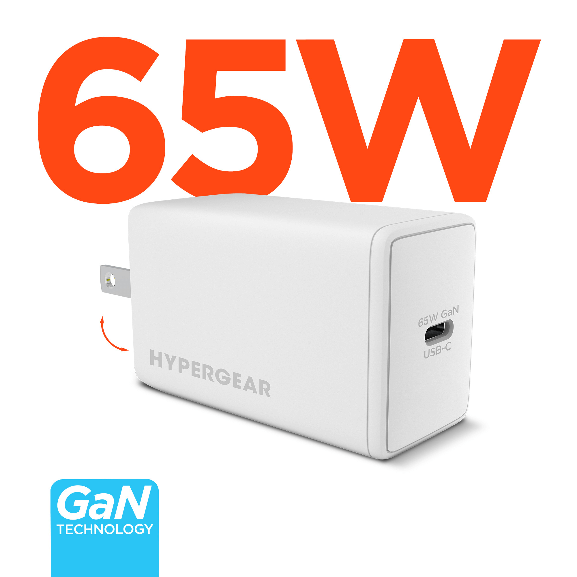 SpeedBoost 65W USB-C PD PPS GaN Laptop Charger