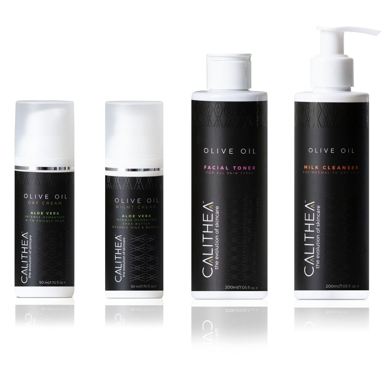 Radiant Skin Set | Day Cream + Night Cream + Facial Toner + Milk Cleanser