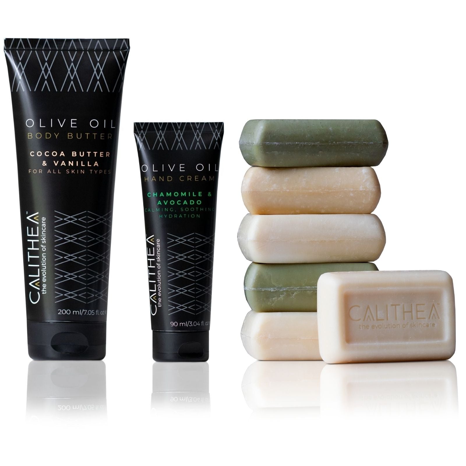 Silky Skin Set w/ 6-Pack Variety All Natural Soap