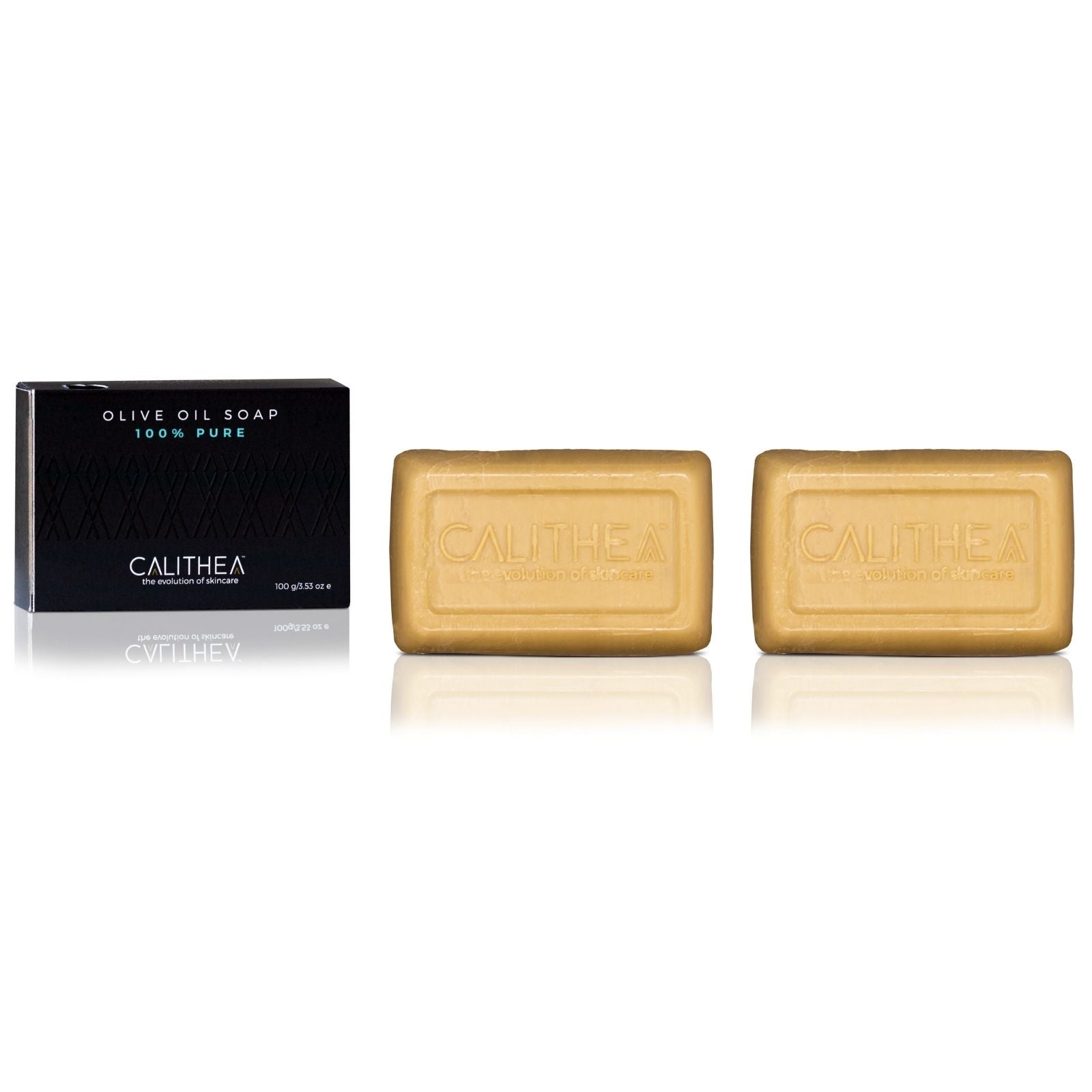 Pure Olive Oil Soap: 100% Natural Content - 100g - 2-Pack