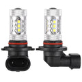 2PCS 980LM 80W 9006 HB4 LED Fog DRL Light Bulb IP68 Waterproof 16 2835 LEDs 360° Beam Angle 6000K White