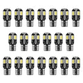 20Pcs T10 SMD5730 LED Light Bulbs 6000K Wedge Light Lamps Dome Map License Plate Car Interior Festoon Lights Kits