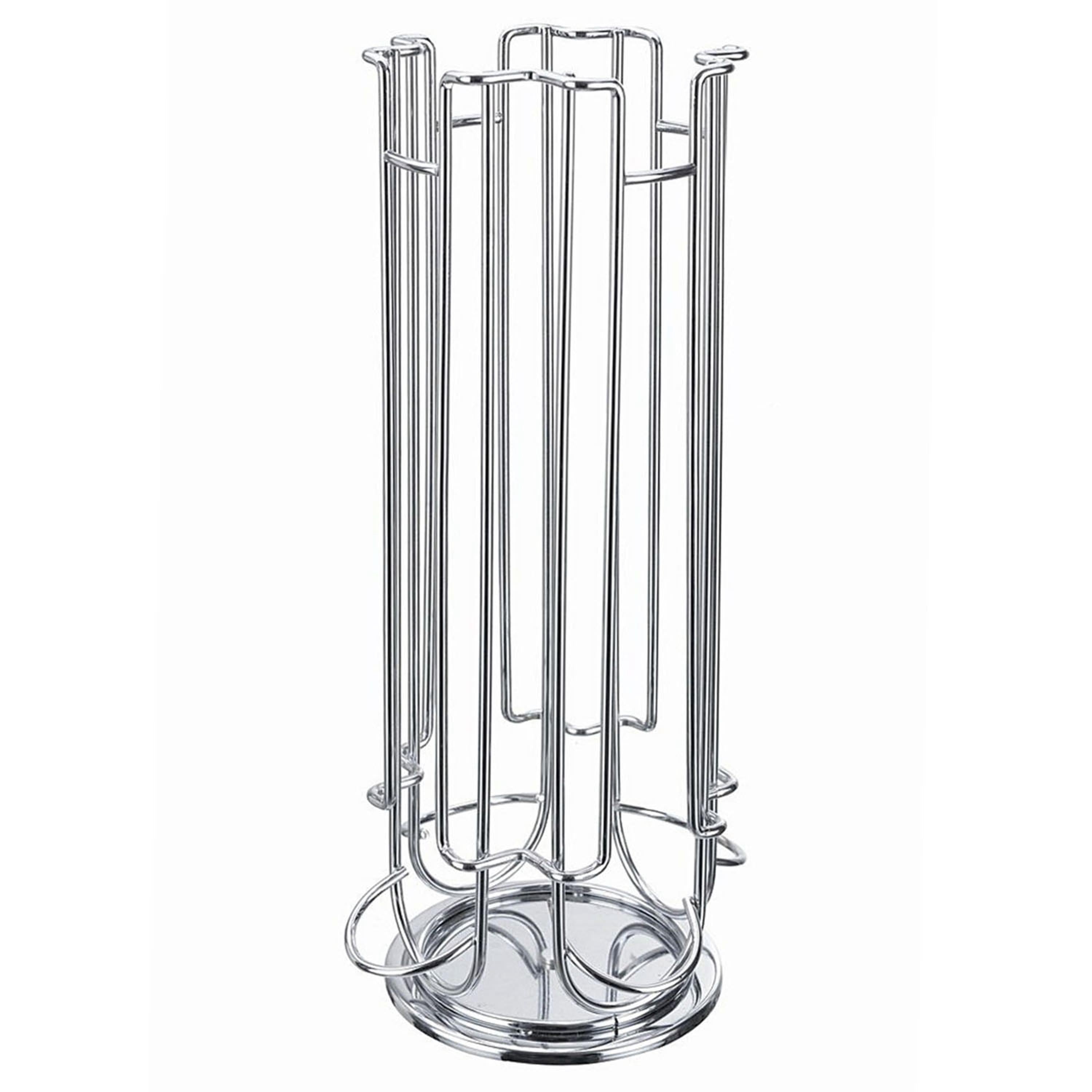 24 Cups Coffee Pod Holder Coffee Capsule Storage Rack 360° Rotatable Chrome Plating Carousel Coffee Pods Dispenser for Nespresso LAVAZZA GAGGIA Capsul