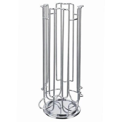 24 Cups Coffee Pod Holder Coffee Capsule Storage Rack 360° Rotatable Chrome Plating Carousel Coffee Pods Dispenser for Nespresso LAVAZZA GAGGIA Capsul