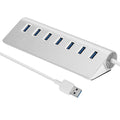 7-Port USB 3.0 Hub Portable Super Speed USB Data Hub with 1ft USB 3.0 Cable for Windows Linux Mac Devices