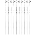 10Pcs BBQ Skewers 16" inch Kabob Skewers V-Shape Stainless Steel Shish Kebab Sticks Reusable Barbecue Skewers Set BBQ Grill Skewers for Meat Shrimp Ch