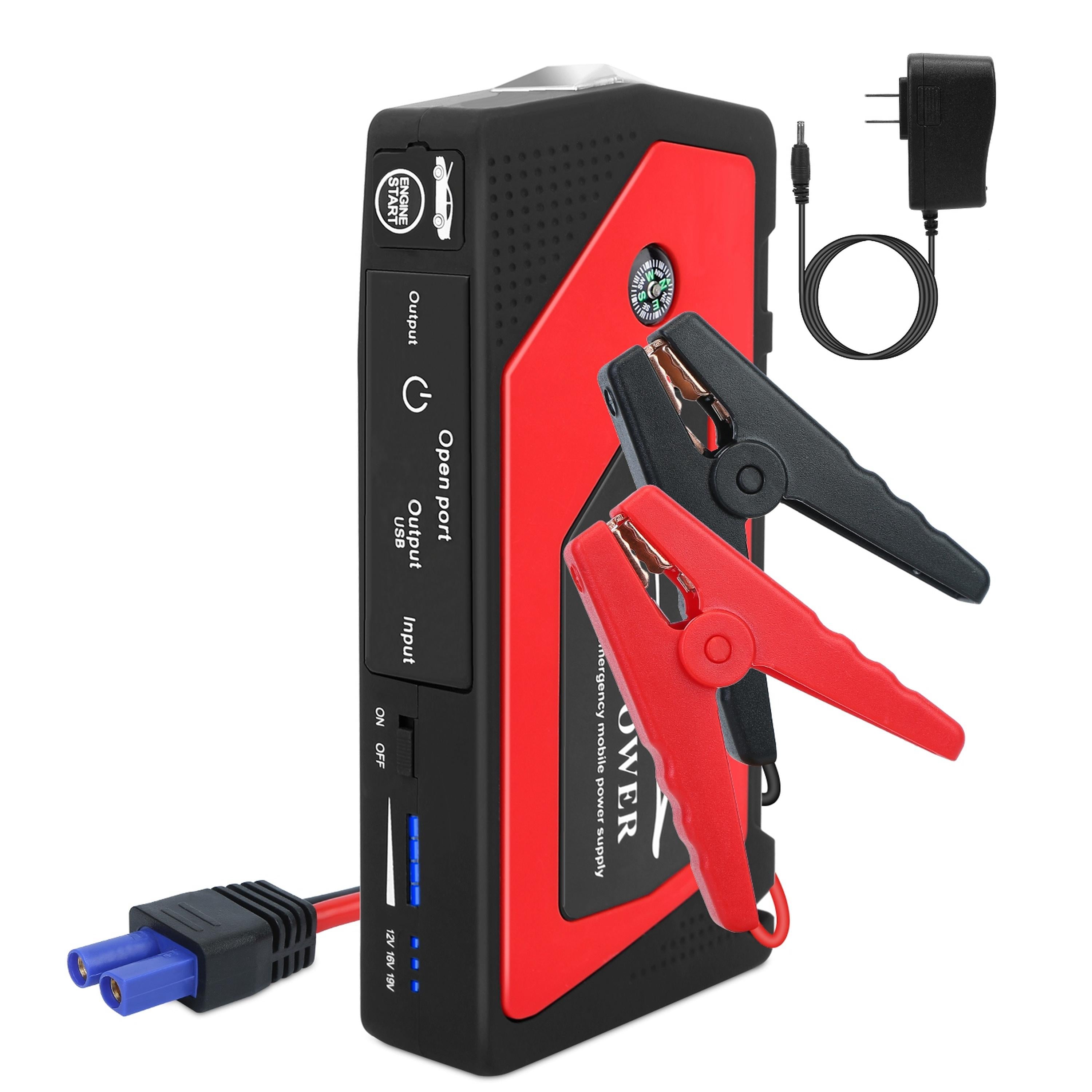 Car Jump Starter Booster 600A Peak 69800mAh Battery Charger (Up to 6.0L Gas or 4.0L Diesel Engine) 3 Modes LED Flashlight