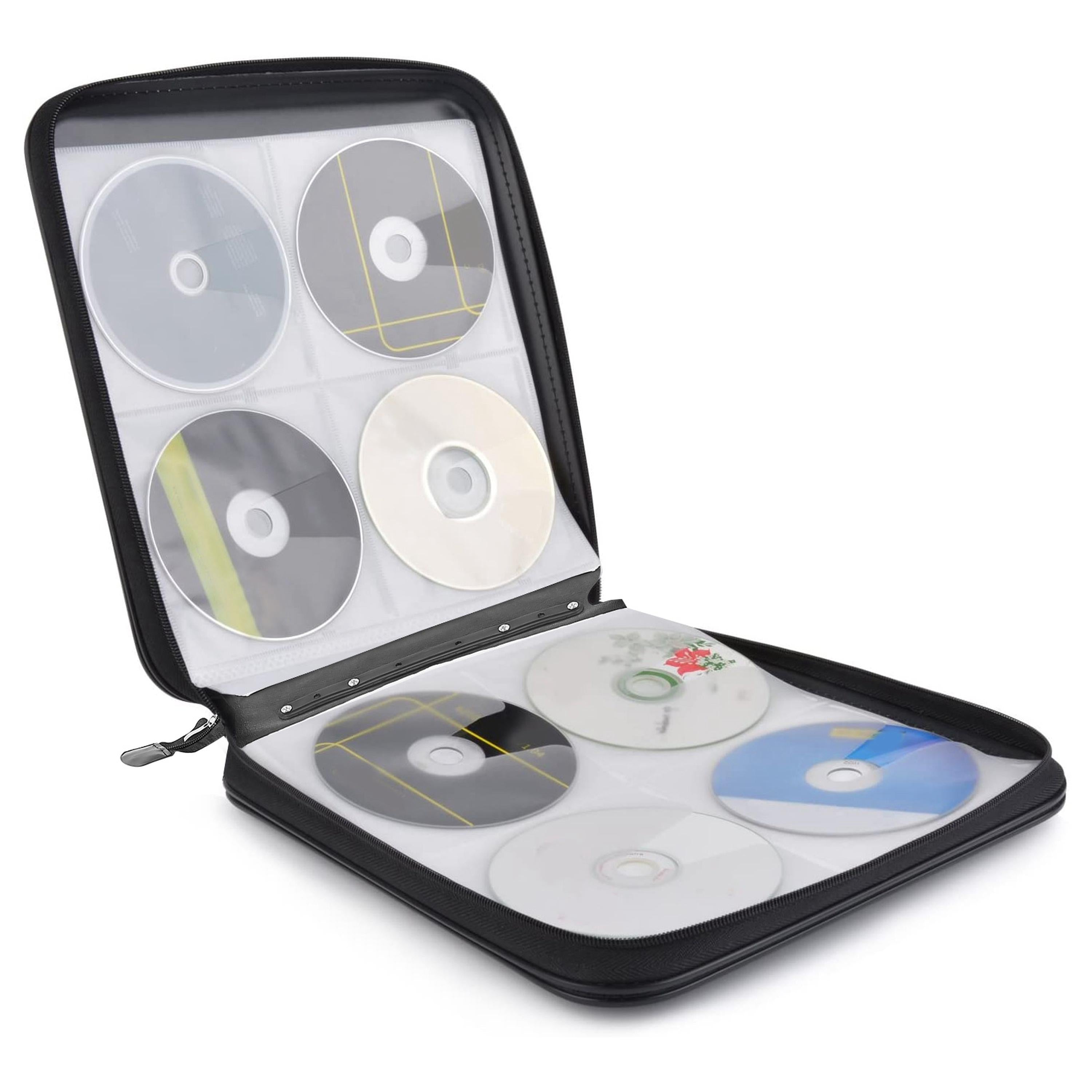 400 Discs CD Case CD DVD Storage Binder Sleeves Bag Portable Media Disk Wallet Album W/ Carrying Handle