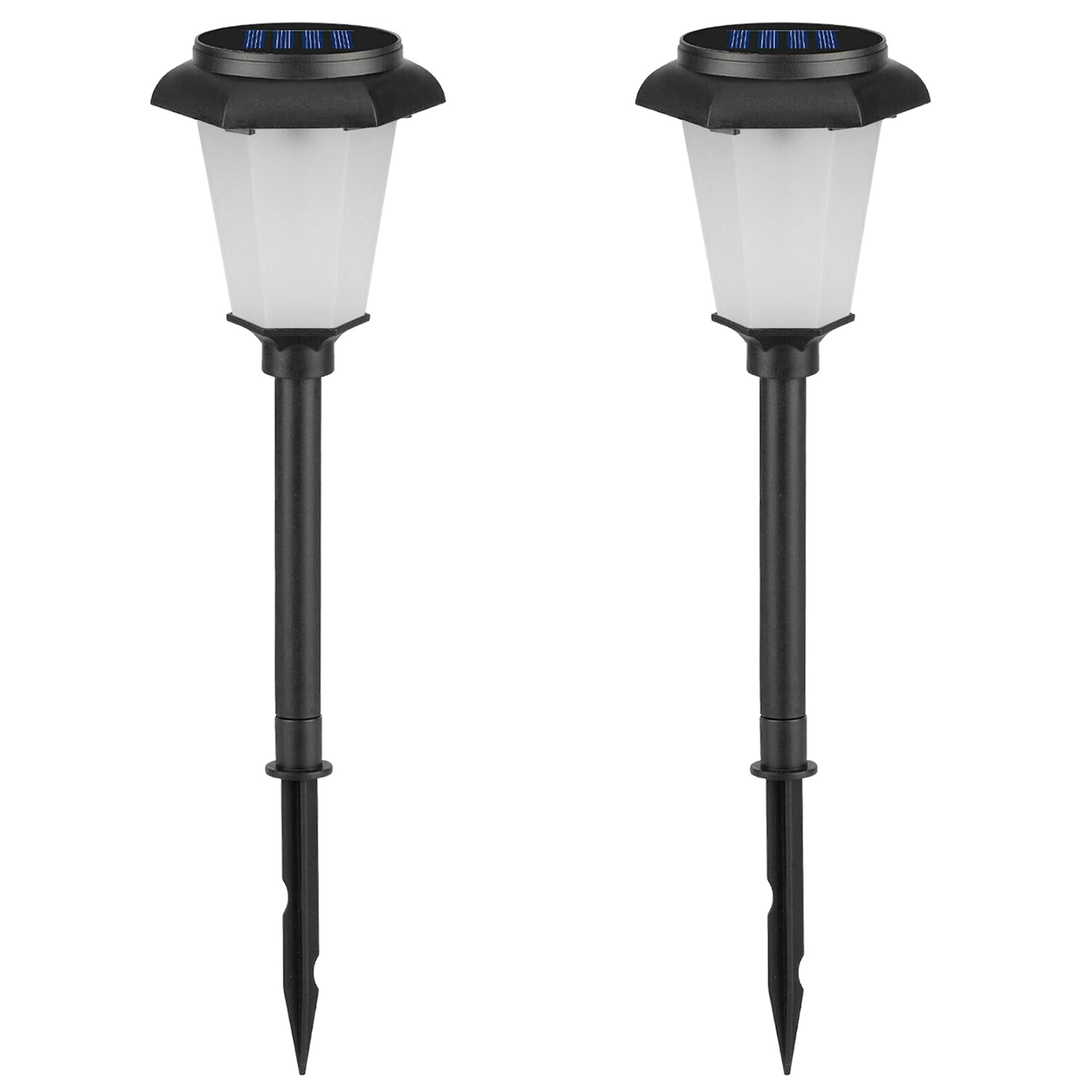 2Pcs Solar Flame Torch Light IP65 Waterproof Flickering Flame Stake Lamp Decorative Landscape Lamp For Garden Path Yard