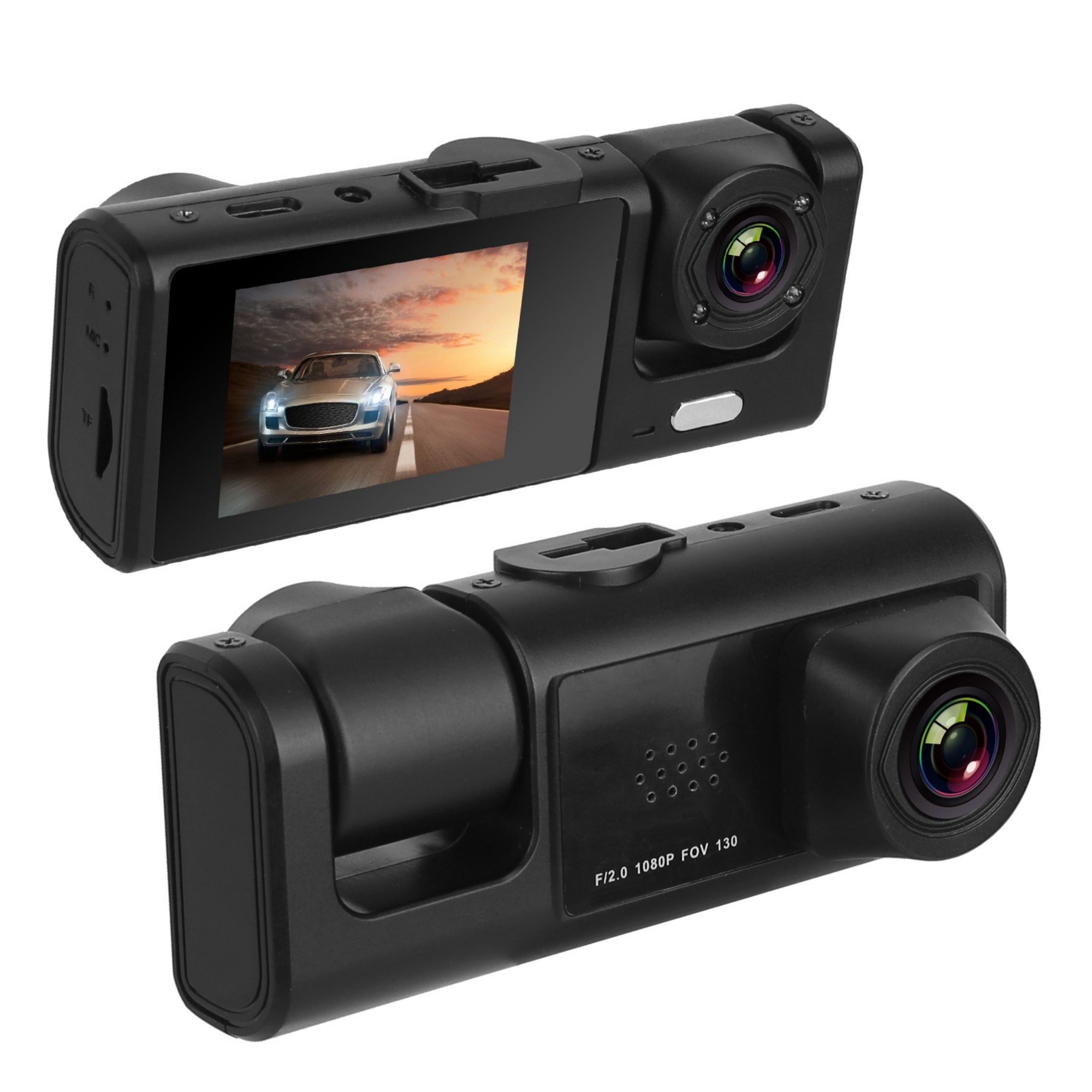 3 Ch Car DVR Dash Cam 1080P Front Inside Rear Camera G-Sensor Night Vision Parking Monitor Vehicle Recorder