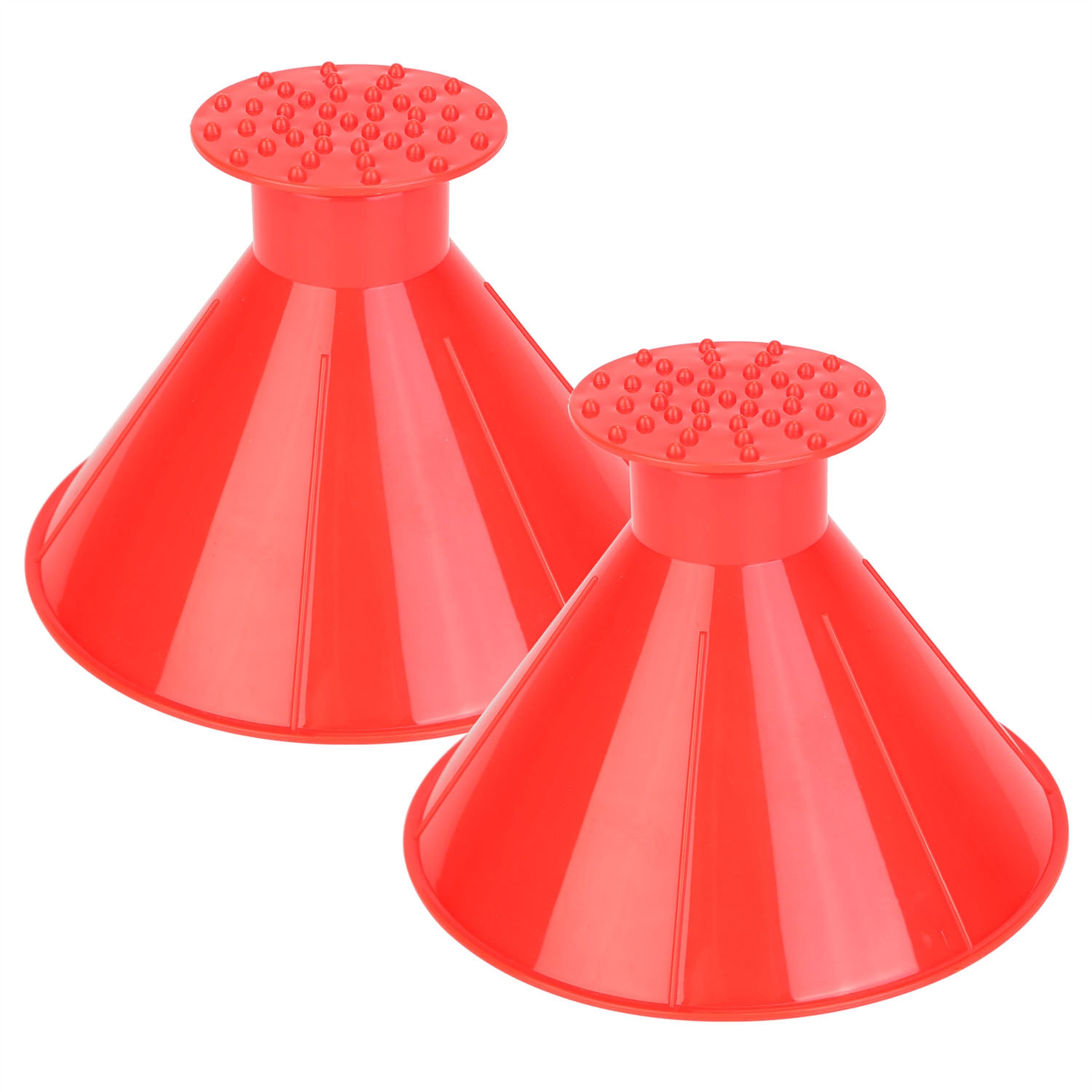 2Pcs Car Windshield Ice Snow Scrapers Round Cone Shaped Ice Deicer Funnel Snow Remove Tool For Car Truck Bus