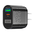 65W Type C Fast Wall Charger - PD QC3.0 Adapter for iPhone 14/13/12/11, Samsung S22/S21, Switch, MacBook, iPad