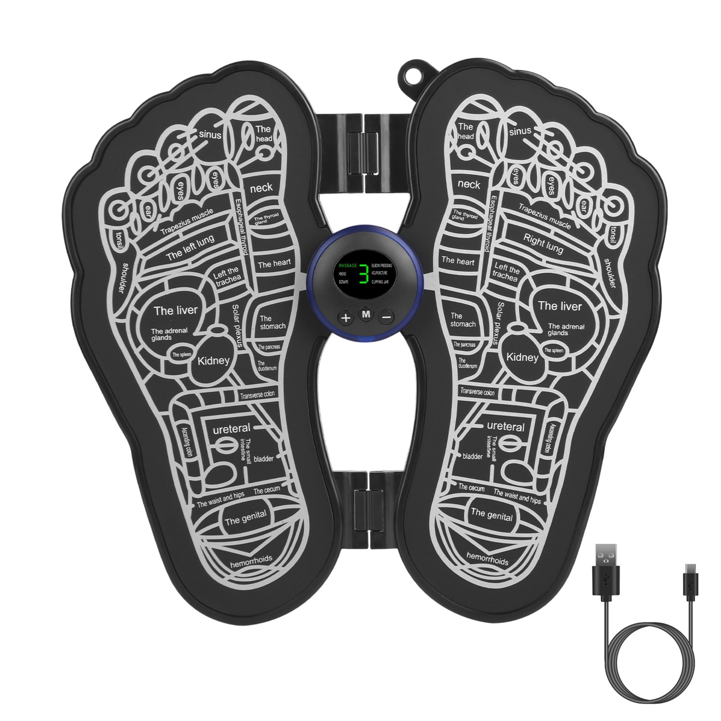 USB Rechargeable Foot Massager - 6 Modes, Acupressure Mat, Circulation Massage Pad
