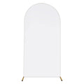 Arch Backdrop Stand Cover 3.28x6.56FT White Spandex Fitted Wedding Arch Cover Elastic Double-Sided Background Covering for Birthday Party Ceremony Dec