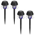4 Pack Solar Powered Mosquito Zapper Outdoor Insect Killer Torch Waterproof Bug Zapper with UV Light White Light for Yard Garden Farm Patio