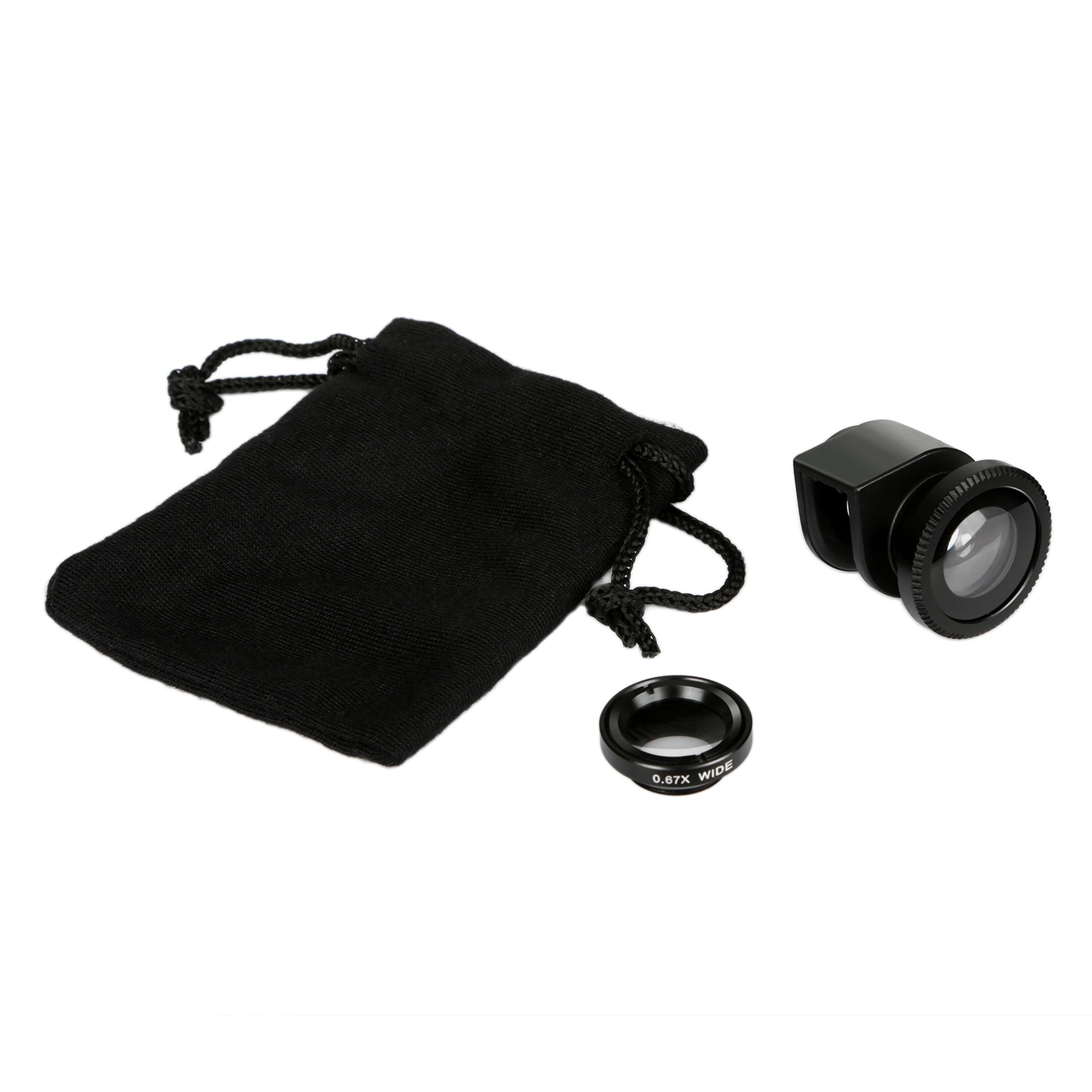 3-in-1 Universal Clip Photo Lens Kit Fish eye / Wide Angle/Macro lens for iPhone 5