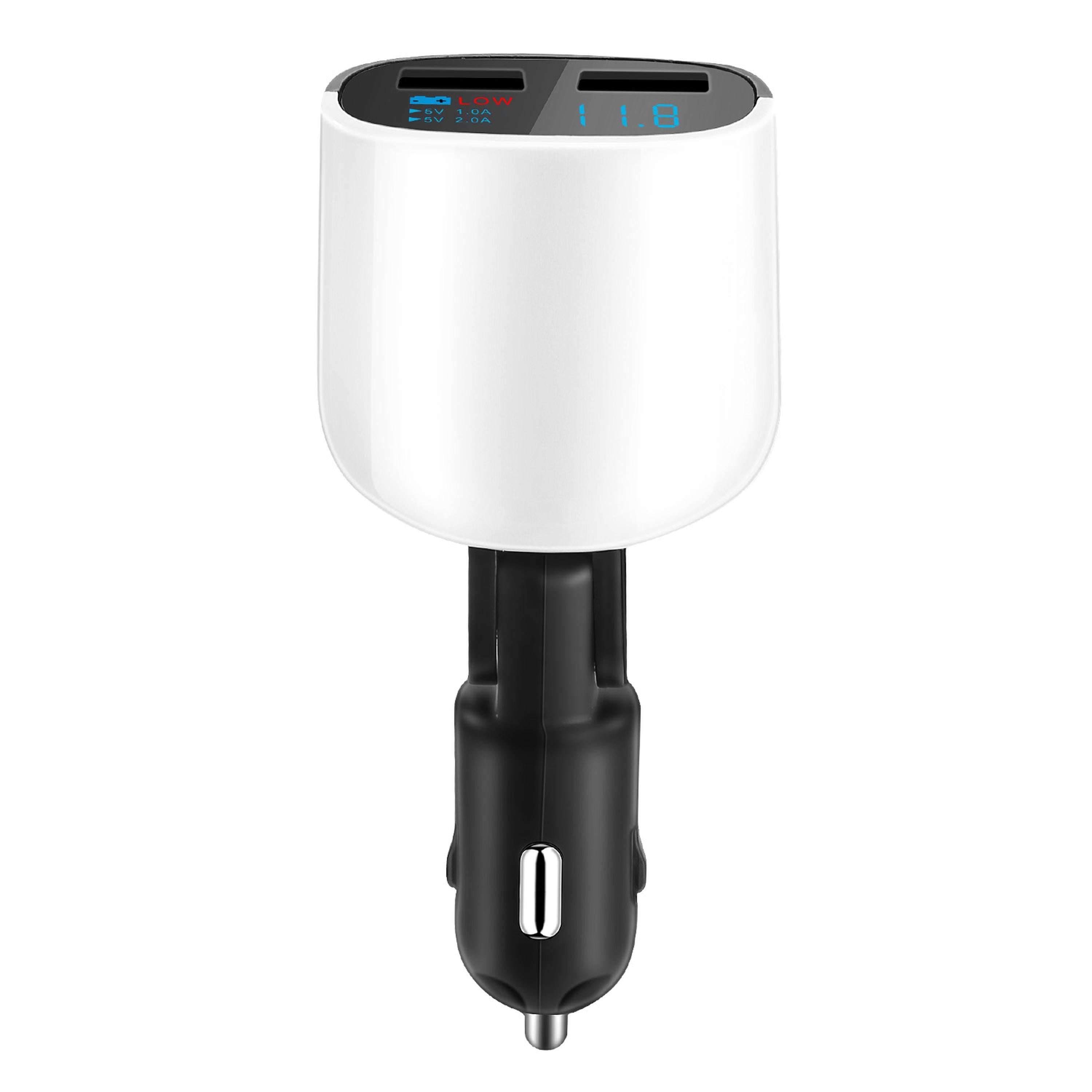 Dual USB Car Charger 17W 3.4A Phone Tablet Cigarette Lighter Charger USB Charging Adapter w/ Low Voltage LED Display For iPhone XS/iPhone XS Max/Galax