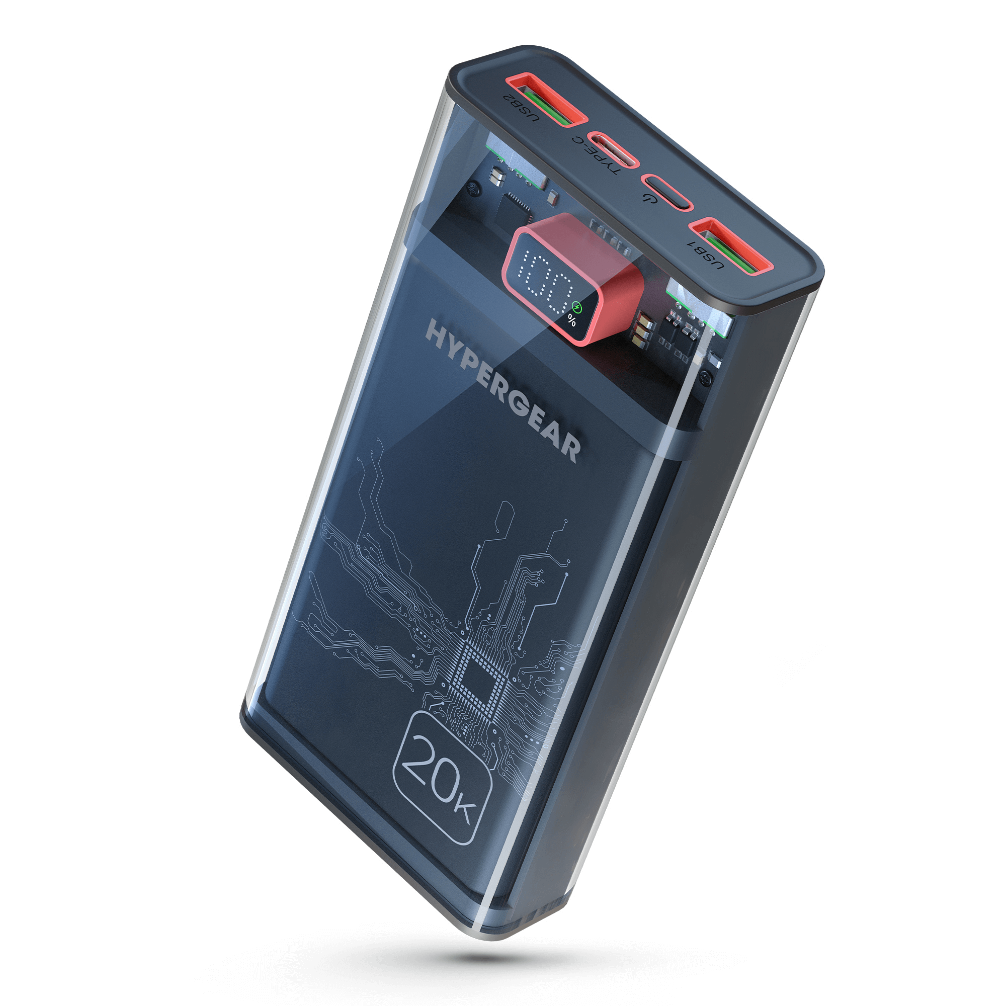 ClearCharge XL 20000mAh Transparent PD Power Bank