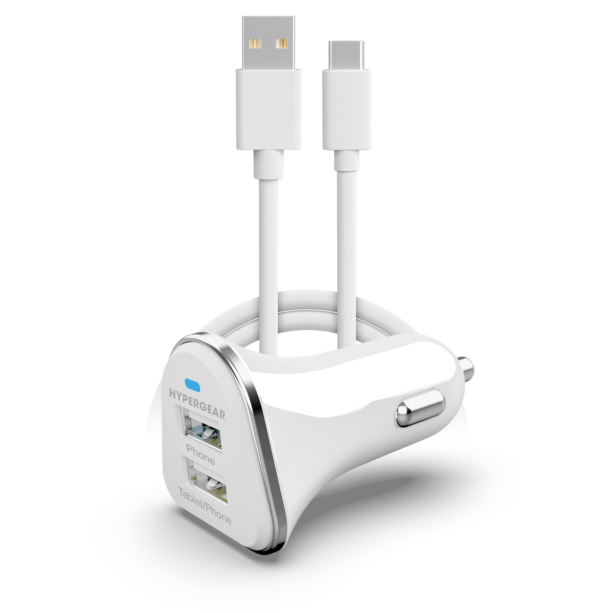 Hi-Power Dual USB 3.4A Car Charger for iPhone 15 Androids Tablets Earbuds and Cameras